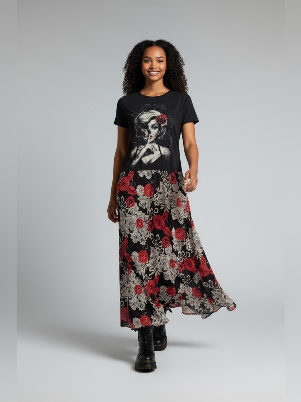 SUGAR SKULL DRESS Upcycled